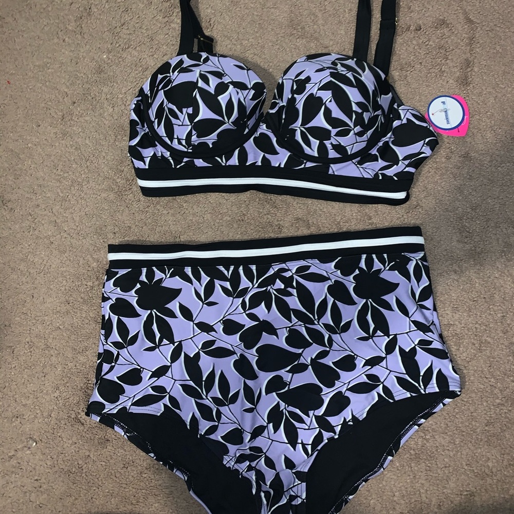 Plus Size Bikini High Waisted